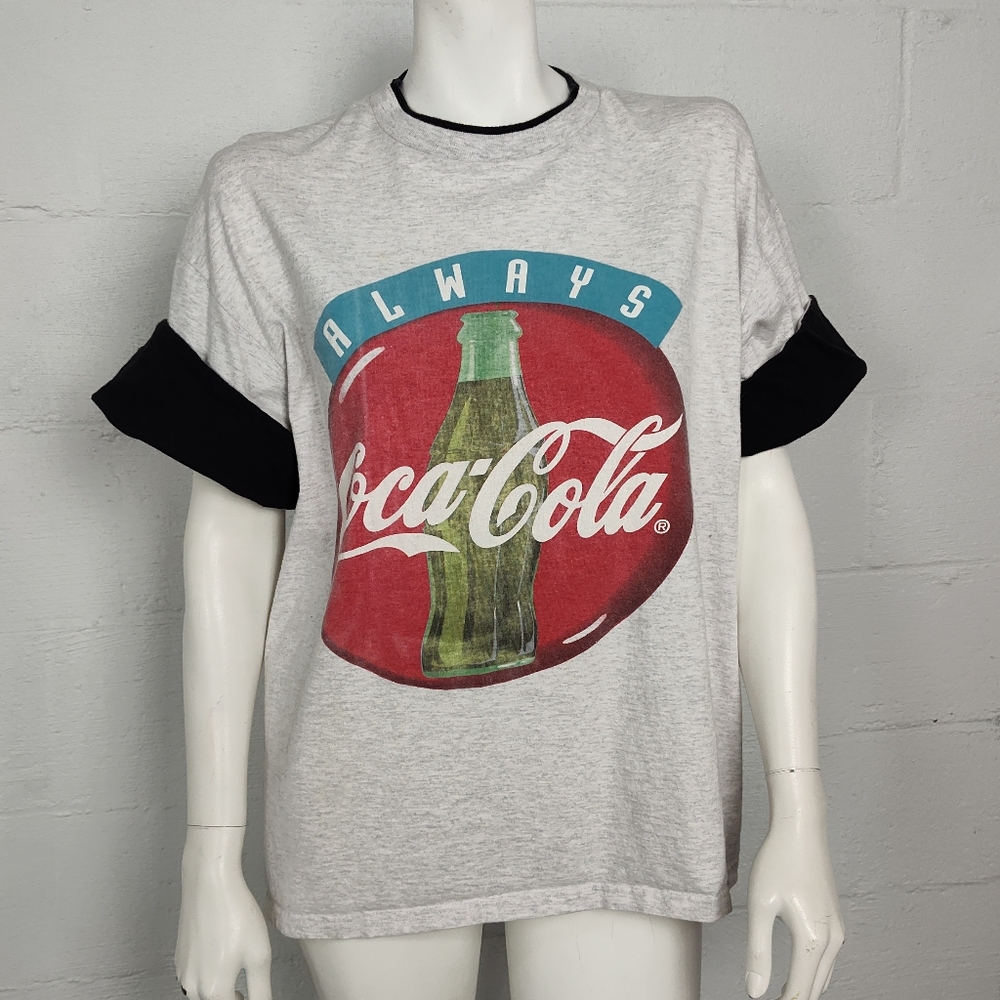 Vintage 90's Coke T-Shirt With Roll Sleeves